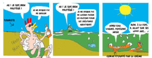 Protection solaire : Massacre à la crème solaire, par Polo